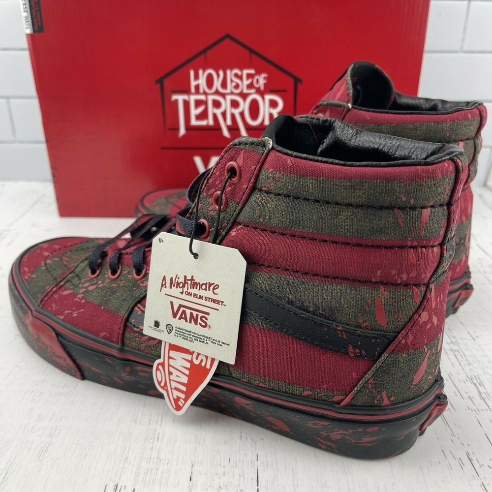 Vans x A Nightmare On Elm Street Size 9.5 US House Of Terror Womens 11 Sk8 Hi - Picture 4 of 12
